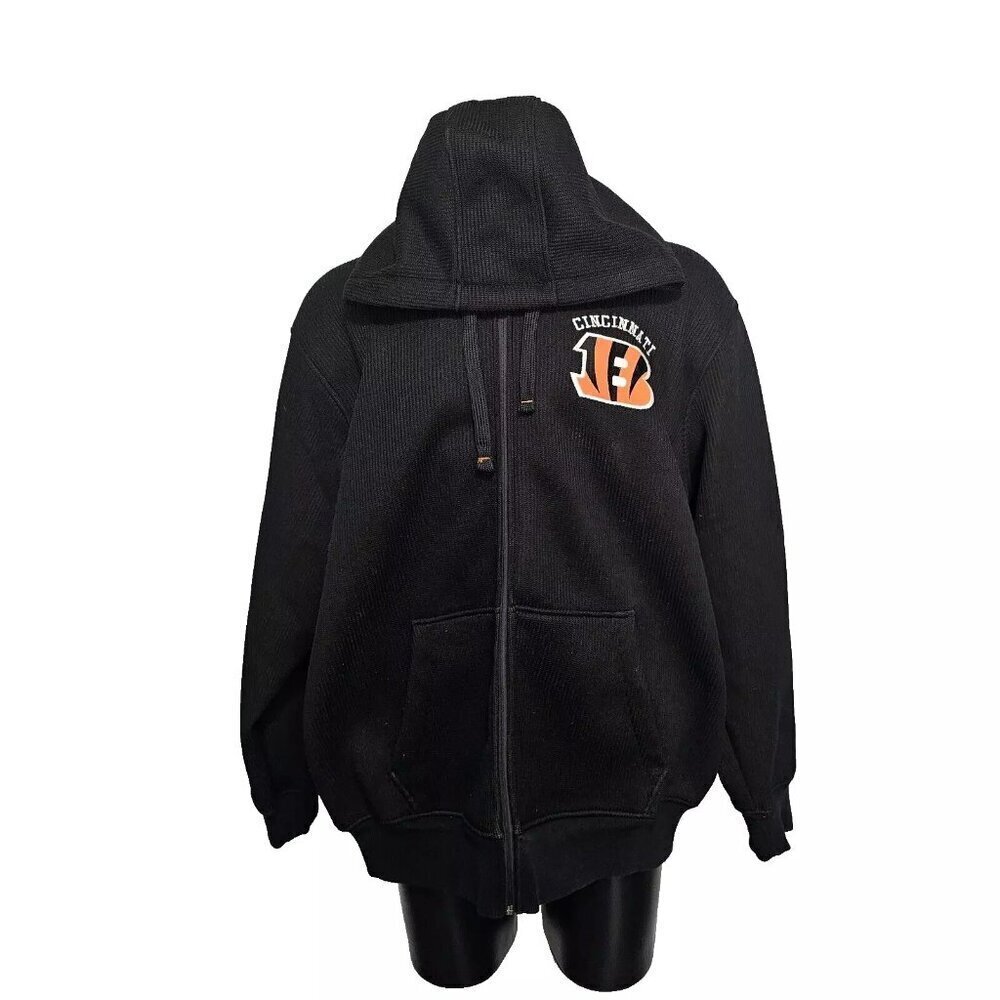 Cincinnati Bengals NFL GIII Apparel Hooded Jacket XXL Full Zip Fleece Lined